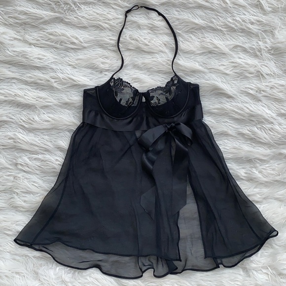 Babydoll Victoria's Secret Dentelle Transparent - Taille M - Occasion Très Bon état